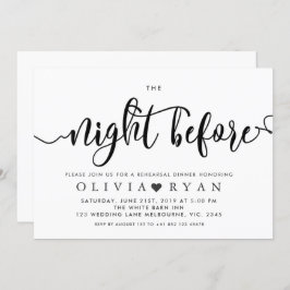 Zwart de nacht voor de uitnodiging