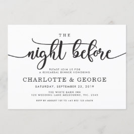 Zwart de nacht voor de uitnodiging