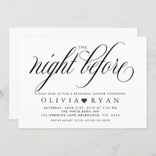 Zwart de nacht voor de uitnodiging