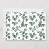 Zwart de nacht voor geo eucalyptus uitnodiging (Achterkant)