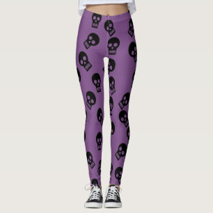 Zwart/de Paarse Beenkappen van de Confettien van Leggings