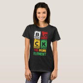 Zwart de periodieke tabel van het eerste element B T-shirt (Voorkant volledig)