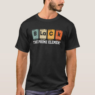 Zwart de periodieke tabel van het eerste element B T-shirt