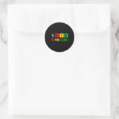 Zwart de zwarte periode van de maand van de geschi ronde sticker (Tas)