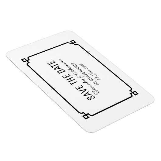 Zwart deco-beeld opslaan Datum Magneet (Rechterzijde)