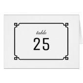 Zwart deco Chic-tabelnummer (Voorkant Horizontaal)