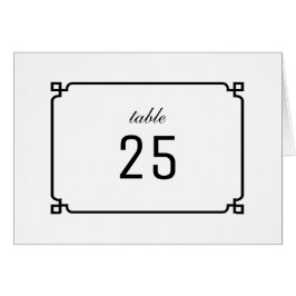 Zwart deco Chic-tabelnummer