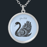 Zwart decoratief zwaan Ketting<br><div class="desc">Mooi zwart decoratief zwaan Ketting</div>