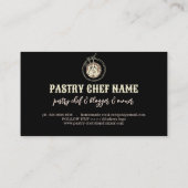 Zwart deeg mengen bakkerijgebak visitekaartje (Achterkant)