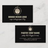 Zwart deeg mengen bakkerijgebak visitekaartje (Voorkant / Achterkant)