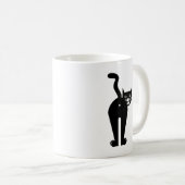 Zwart dekgat koffiemok (Voorkant rechts)