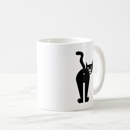 Zwart dekgat koffiemok (Voorkant rechts)