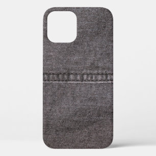 Zwart denimweefsel. Mode, texturen en ondergrond Case-Mate iPhone Case