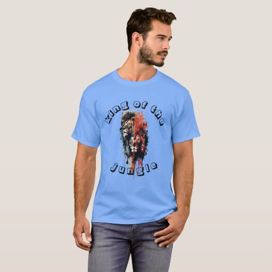 Zwart Design T Shart Lion T Sharit Polo (Voorkant volledig)