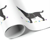 Zwart design voor prettige kerst cadeaupapier (Rol Hoek)