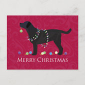 Zwart design voor prettige kerst feestdagenkaart (Voorkant)