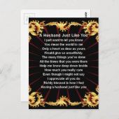 Zwart    DesignHusband-gedicht Briefkaart (Voorkant / Achterkant)