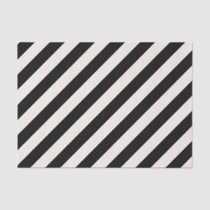ZWART DIAGONAAL STRIPE STERK GRAFISCHE Weefselpapi Tissuepapier