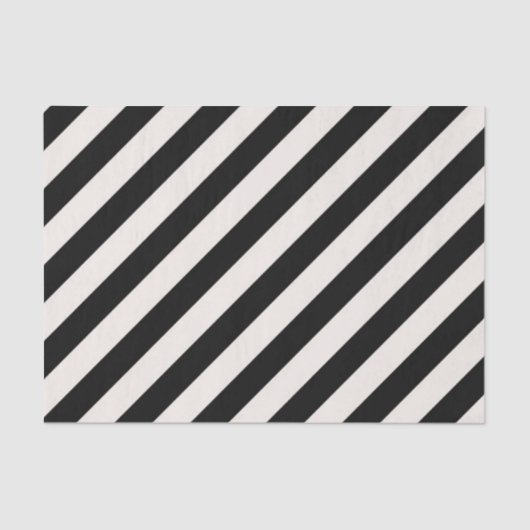 ZWART DIAGONAAL STRIPE STERK GRAFISCHE Weefselpapi Tissuepapier (Voorkant)