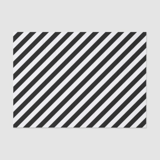 Zwart diagonaal Stripes Tissuepapier (Voorkant)