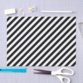 Zwart diagonaal Stripes Tissuepapier (Craft)