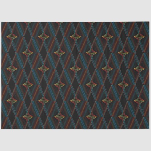 Zwart diamant Abstract elegant kleurenpatroon Tissuepapier (Voorkant)