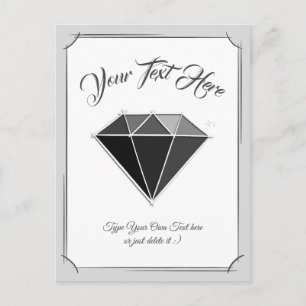 Zwart Diamant Edelsteen Sieraden. Briefkaart