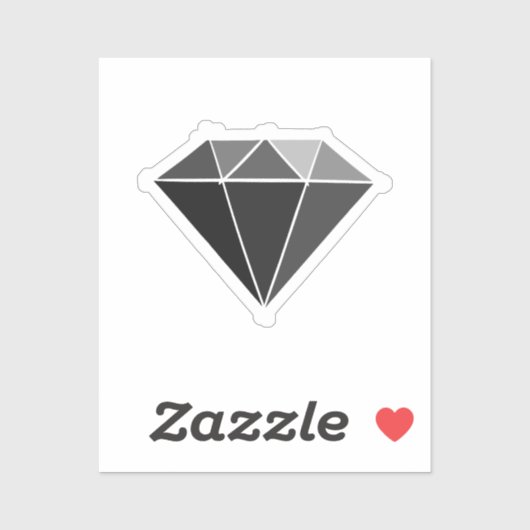 Zwart Diamant Edelsteen Sieraden. Sticker (Vel)