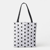 Zwart diamant Geometrisch patroon en sterren op wi Tote Bag (Achterkant)
