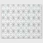 Zwart diamantwappapier cadeaupapier (Vlak)