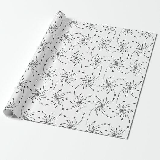 Zwart diamantwappapier cadeaupapier (Uitgerold)