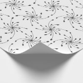 Zwart diamantwappapier cadeaupapier (Hoek)