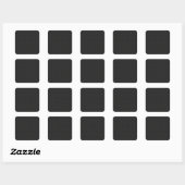 Zwart Diamond Bord Patterned Vierkante Sticker (Vel)