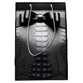 Zwart Dier Print/Bow/Gift Bag Medium Cadeauzakje (Voorkant)