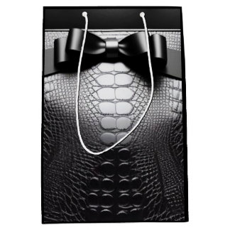 Zwart Dier Print/Bow/Gift Bag Medium Cadeauzakje