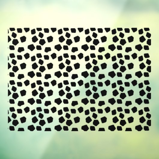 Zwart dierprint raamsticker (Vel 3)