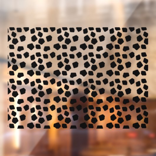 Zwart dierprint raamsticker (Vel 2)