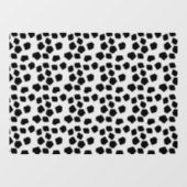 Zwart dierprint raamsticker (Vel)