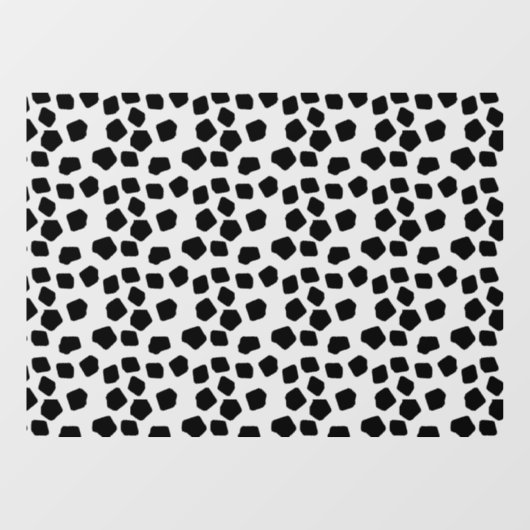 Zwart dierprint raamsticker (Vel)