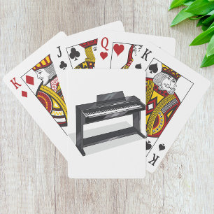 Zwart Digitale Piano Toetsenbord Muziekinstrument Pokerkaarten