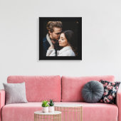 Zwart dik modern aangepast frame canvas afdruk (Insitu (Woonkamer))