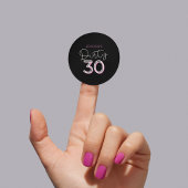 Zwart Dirty Thirty Birthday Sticker