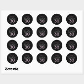 Zwart Dirty Thirty Birthday Sticker (Vel)