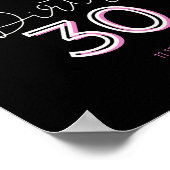 Zwart Dirty Thirty Custom Welkom Poster Sign (Hoek)