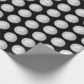 Zwart Disco Ball Pattern-pakpapier Cadeaupapier (Hoek)
