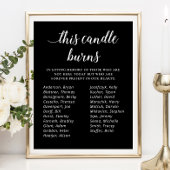 Zwart Dit kaarsbrandende kernen Reunion Memorial Poster