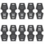 Zwart  DIY Ketting Foldover Hang Label (Voorkant)