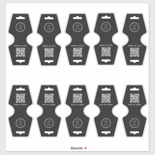 Zwart  DIY Ketting Foldover Hang Label (Vel)