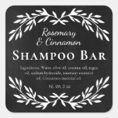 Zwart  DIY Shampoo Bar Labels (Voorkant)