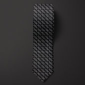 Zwart DNA Dubbel Helix Patroon Stropdas